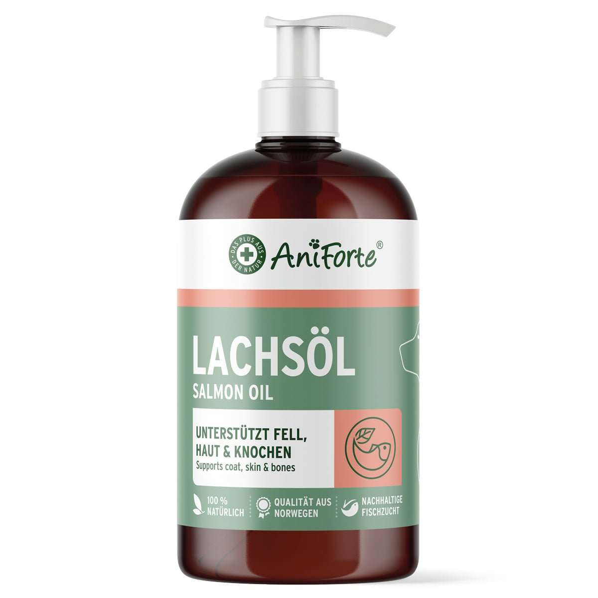 Flasche mit Spender Lachsöl - AniForte